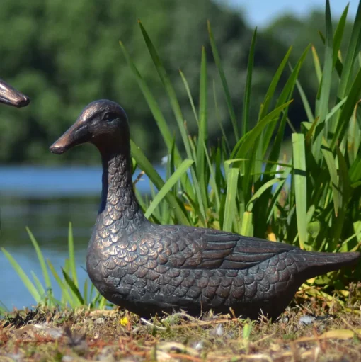 Ducks Aged Bronze Garden Ornaments