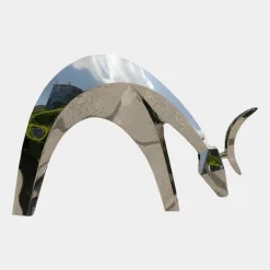 Dynamic Deer 75cm Metal Garden Sculpture