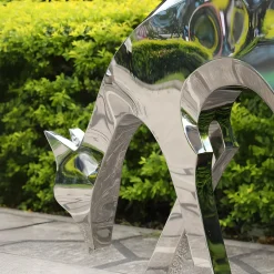 Dynamic Deer 75cm Metal Garden Sculpture