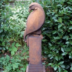 Eagle Modern Stone Garden Statue (Rust)