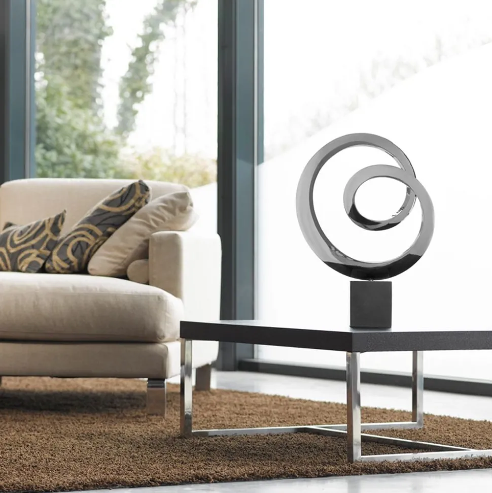 Ellipse 103cm Metal Stainless Steel Indoor Sculpture