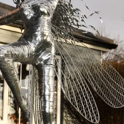 Elvina Fairy 90cm Metal Wire Garden Sculpture
