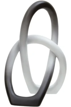 Eternal Curves 19cm Black & White Resin Indoor Sculpture