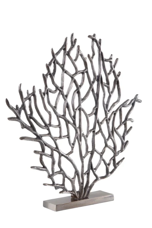 Euphoric Coral 43cm Black Metal Indoor Sculpture