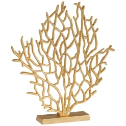 Euphoric Coral 40cm Gold Metal Indoor Sculpture