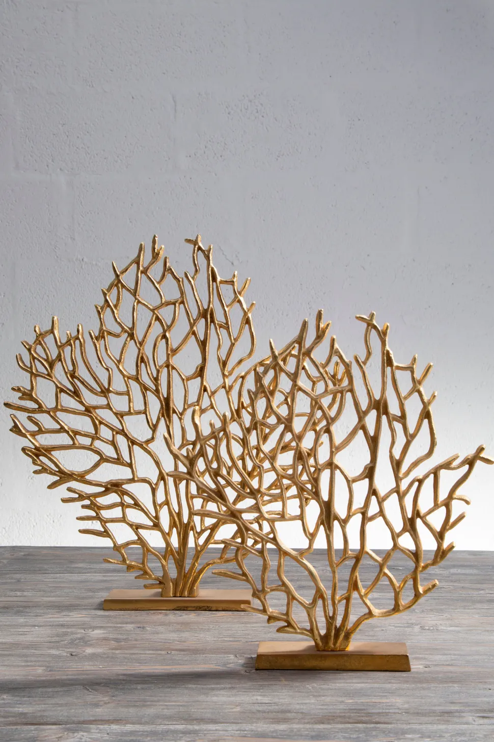 Euphoric Coral 40cm Gold Metal Indoor Sculpture
