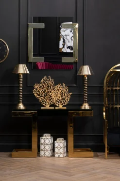 Euphoric Coral 40cm Gold Metal Indoor Sculpture