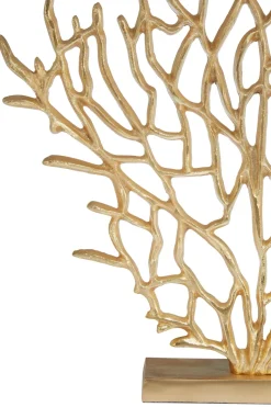 Euphoric Coral 40cm Gold Metal Indoor Sculpture