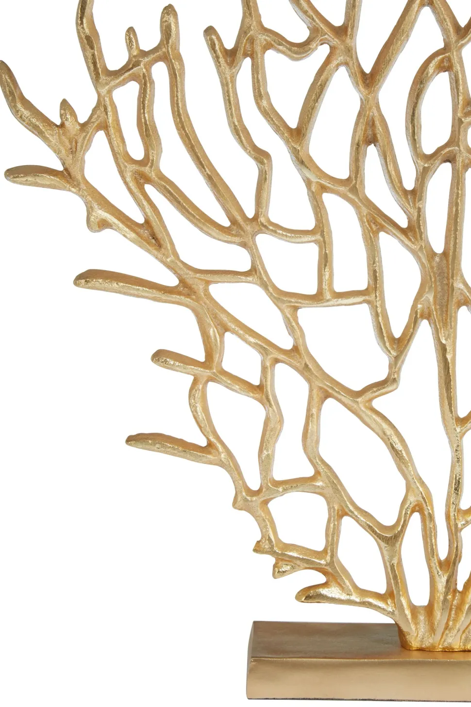 Euphoric Coral 40cm Gold Metal Indoor Sculpture