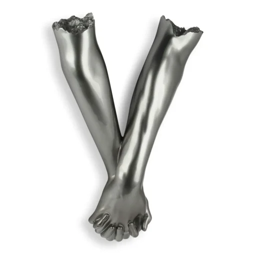 Everlasting Embrace 55cm Anthracite Resin Wall Sculpture