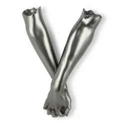 Everlasting Embrace 55cm Anthracite Resin Wall Sculpture