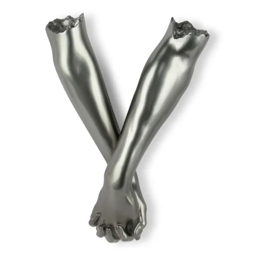 Everlasting Embrace 55cm Anthracite Resin Wall Sculpture