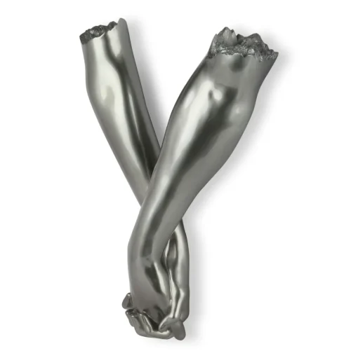 Everlasting Embrace 55cm Anthracite Resin Wall Sculpture
