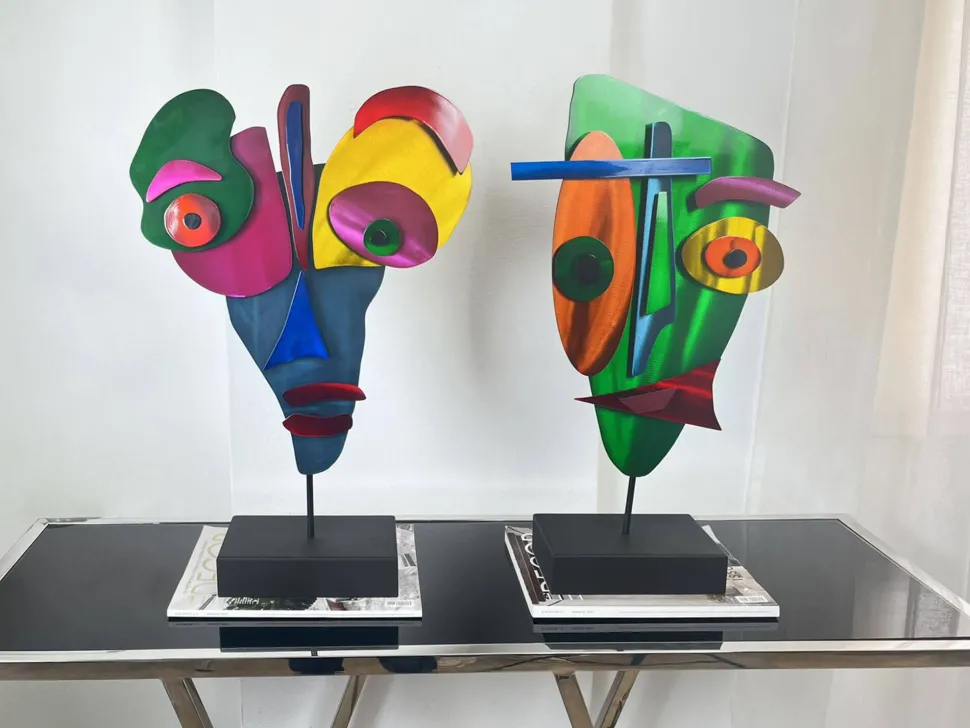 Evolving Visage 59cm Abstract Metal Indoor Sculpture