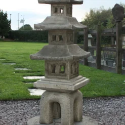 Five Piece Japanese Pagoda Lantern Stone Garden Ornament