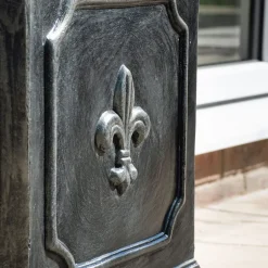 Fleur-De-Lis Metal Garden Planter