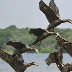 Flight of Ducks Life-Size Bronze Metal Garden Statue