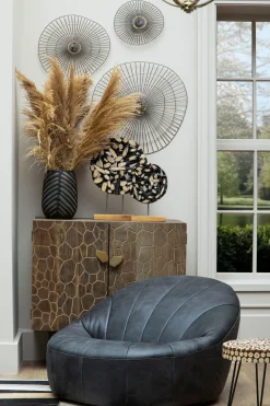 Forest Orb 50cm Black Wood Indoor Sculpture