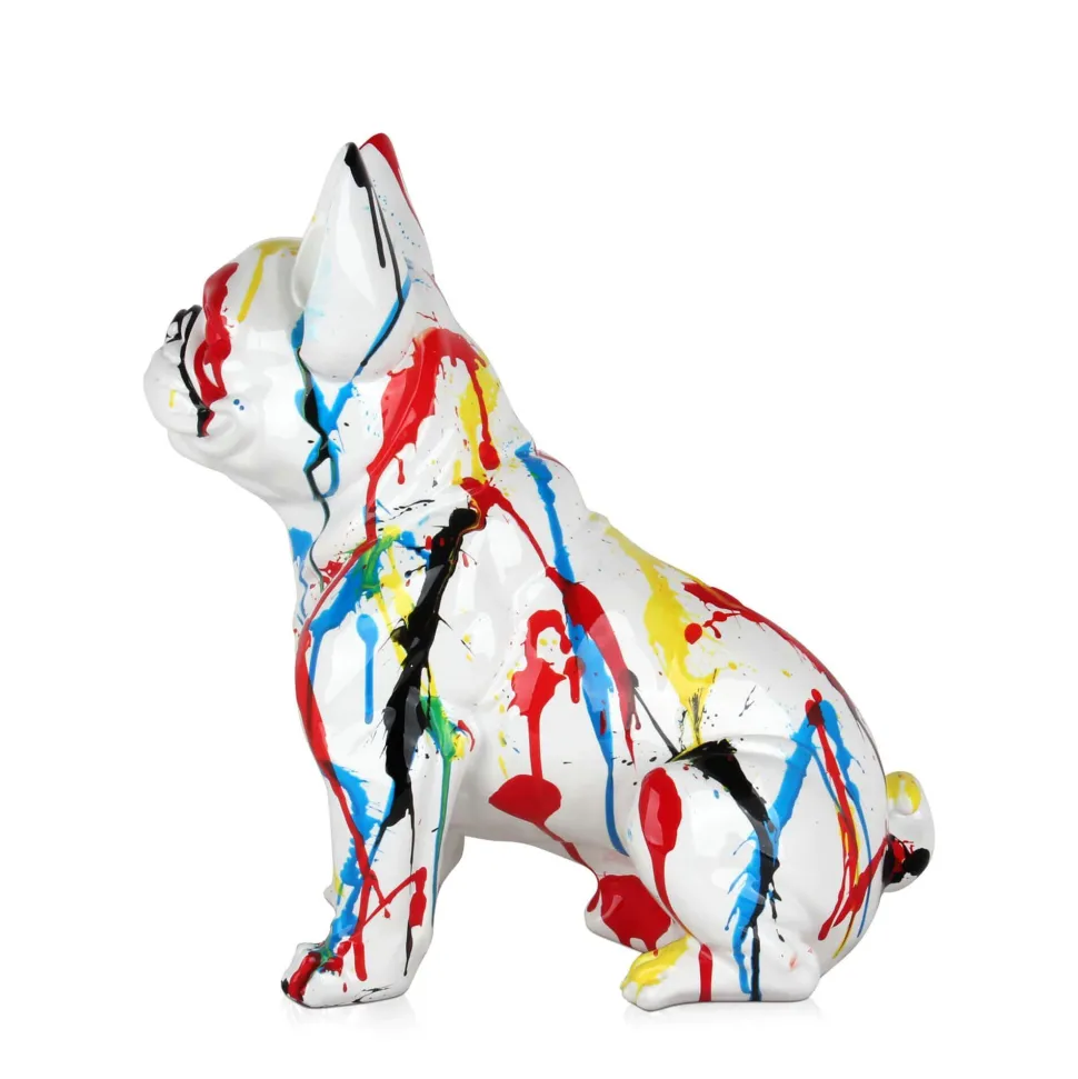 French Bulldog 40cm Multicolour Resin Indoor Sculpture
