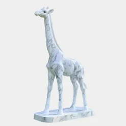 Gigantic Giraffe 350cm White Marble Garden Statue v6