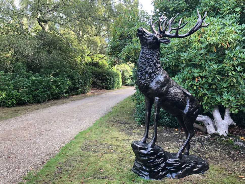 Grand Stag Life-Size 292cm Metal Bronze Garden Statue
