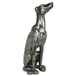 Guardian Greyhound 81cm Anthracite Resin Indoor Sculpture