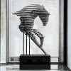 Harmonic Horse 160cm Silver Metal Garden Sculpture v2