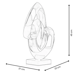 Infinite Orbit 45cm Silver Resin Indoor Sculpture