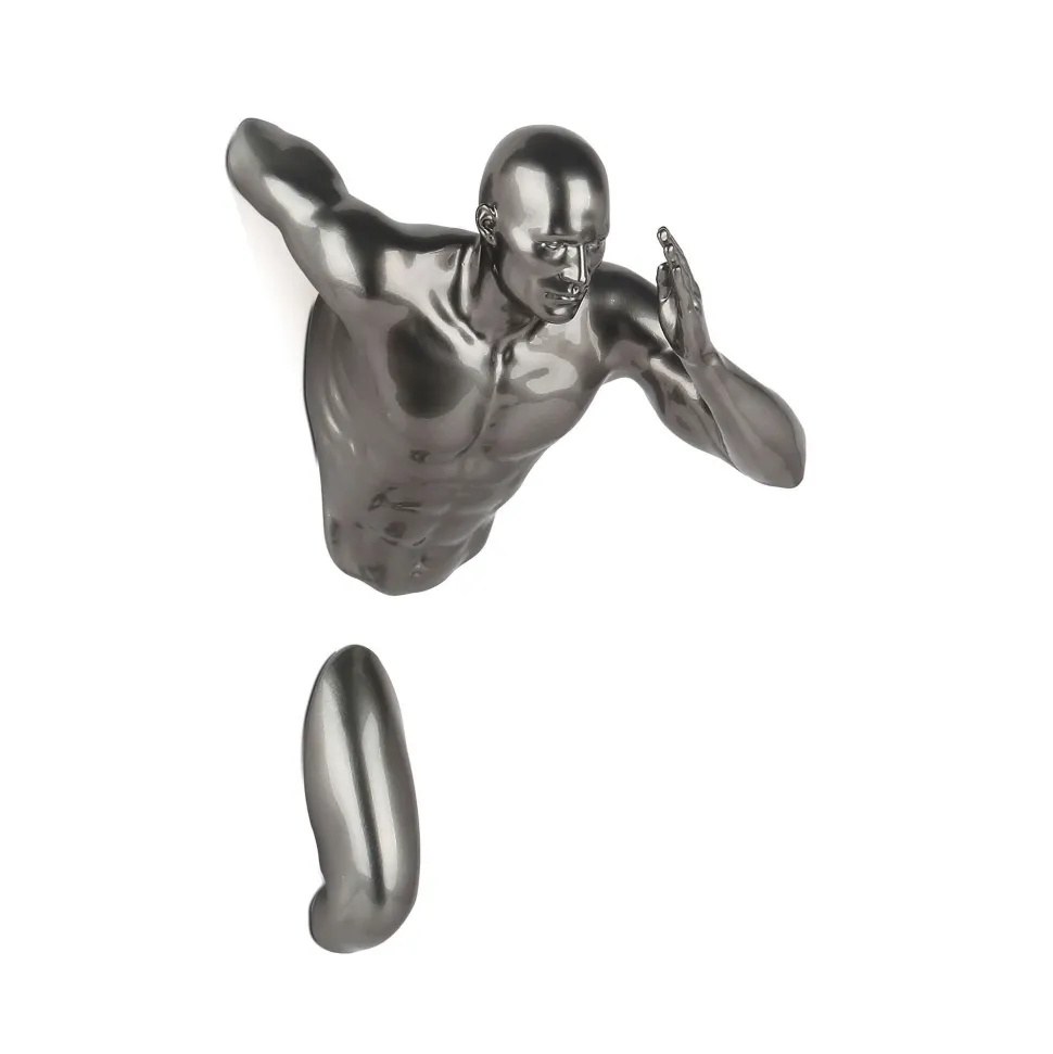 Infinity Man 28cm Anthracite Resin Wall Sculpture