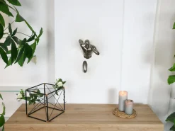 Infinity Man 28cm Anthracite Resin Wall Sculpture