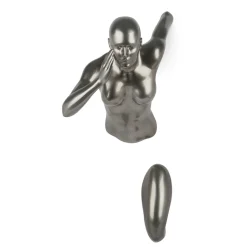 Infinity Woman 50cm Anthracite Resin Wall Sculpture