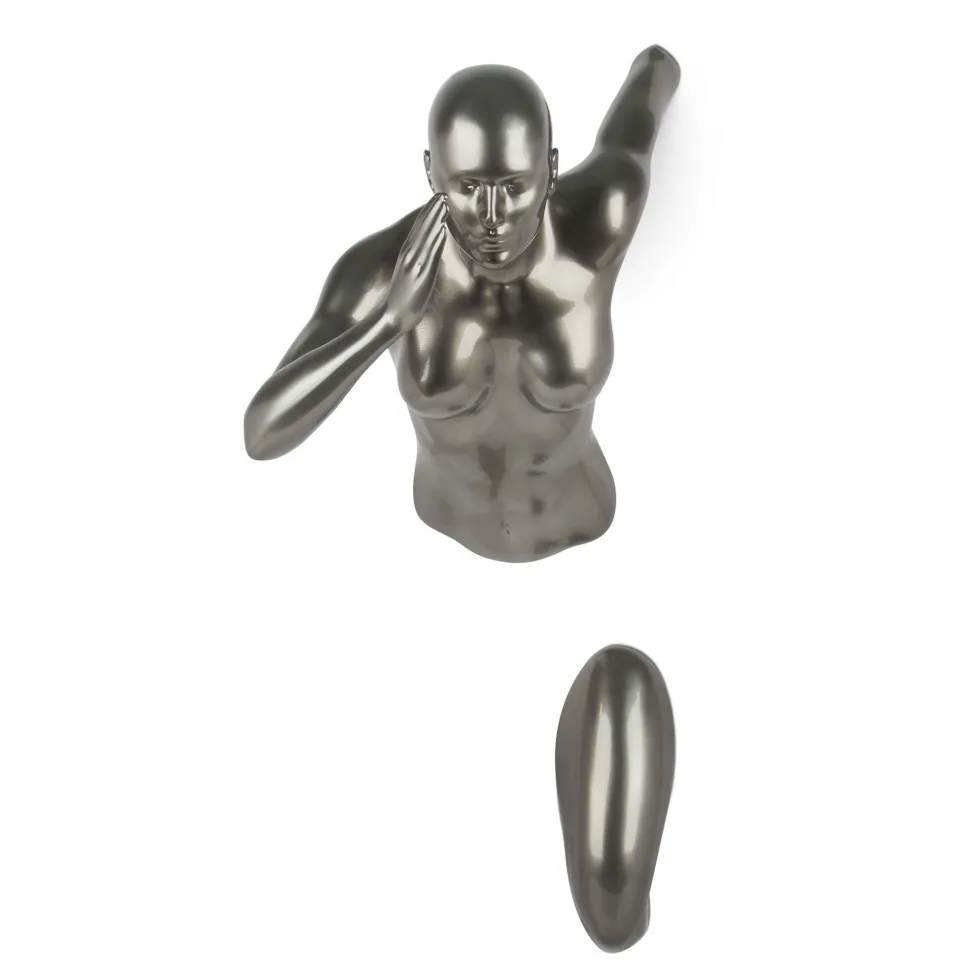 Infinity Woman 50cm Anthracite Resin Wall Sculpture