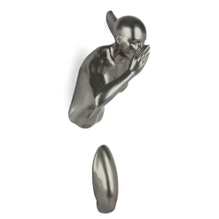 Infinity Woman 50cm Anthracite Resin Wall Sculpture