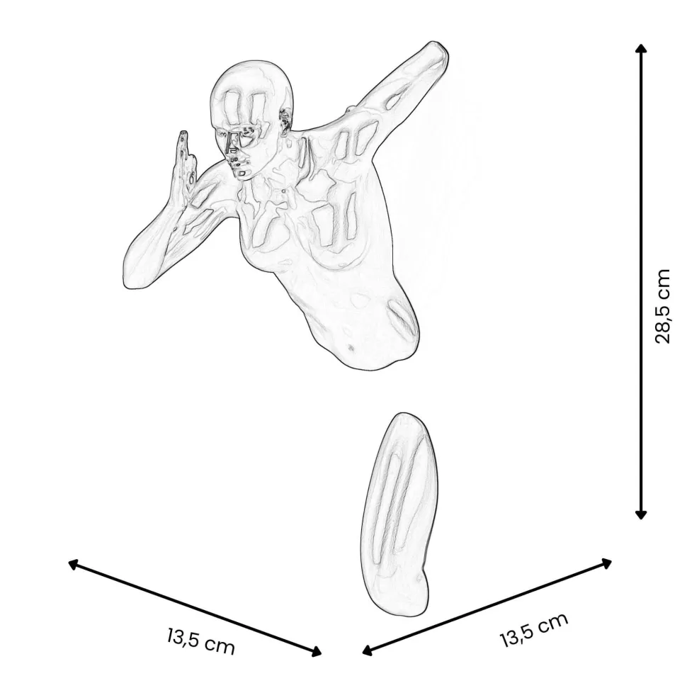 Infinity Woman 28cm Red Resin Wall Sculpture