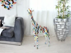 Inked Giraffe 100cm Multicolour Resin Indoor Sculpture