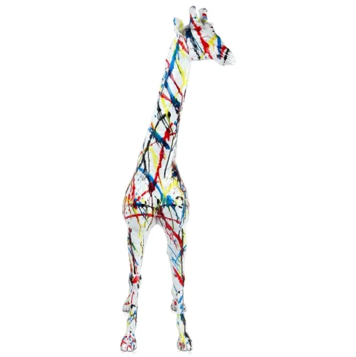 Inked Giraffe 100cm Multicolour Resin Indoor Sculpture