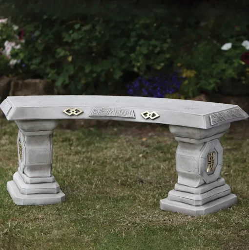 Japanese Design Stone Garden Bench