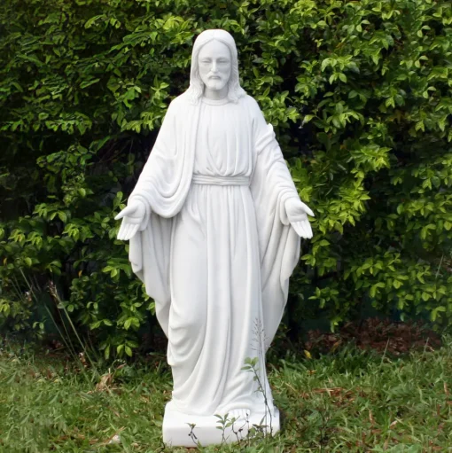 Jesus 80cm Marble Resin Garden Statue