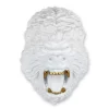 King Gorilla 43cm White Resin Wall Sculpture