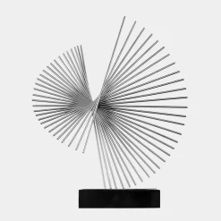Linear Motion 64cm Silver Metal Indoor Sculpture