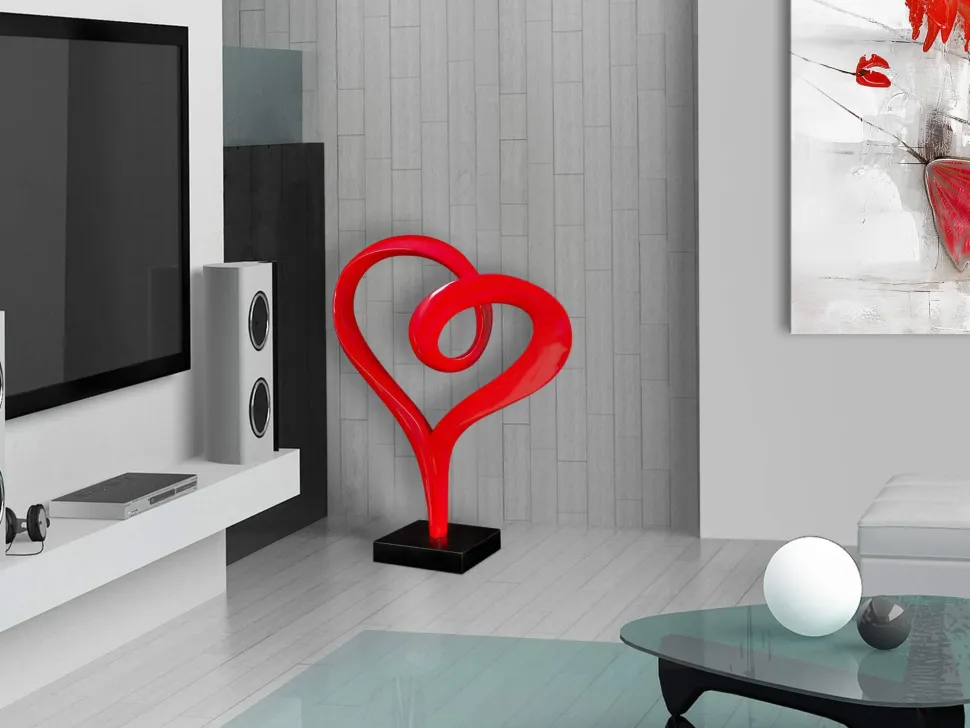 Love Flux 73cm Red Resin Indoor Sculpture