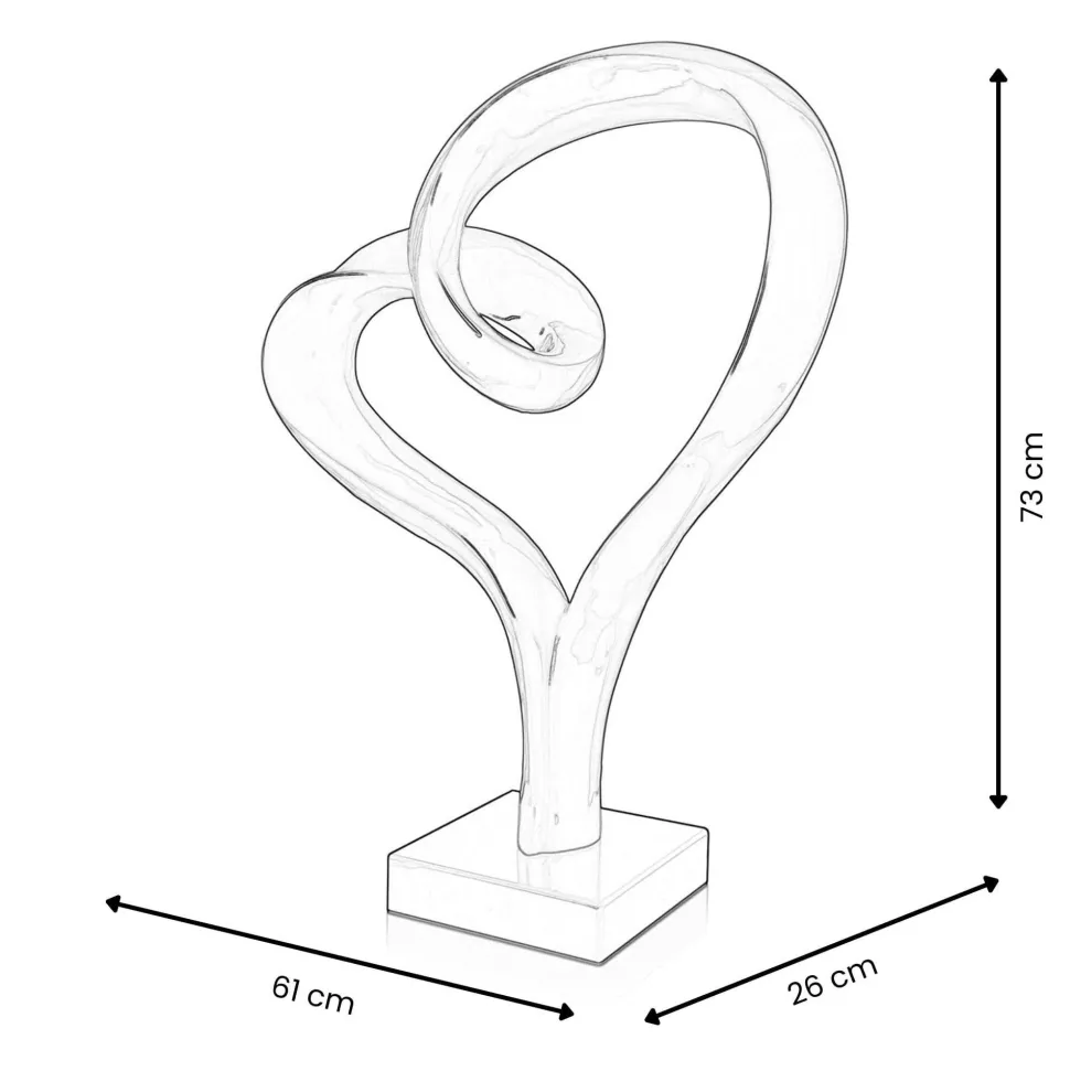 Love Flux 73cm Red Resin Indoor Sculpture