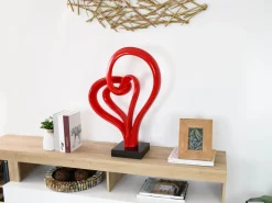 Love Fusion 73cm Red Resin Indoor Sculpture