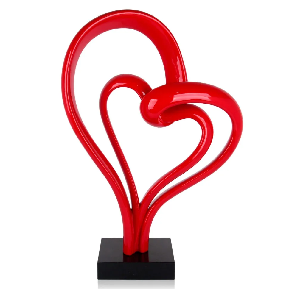 Love Fusion 73cm Red Resin Indoor Sculpture