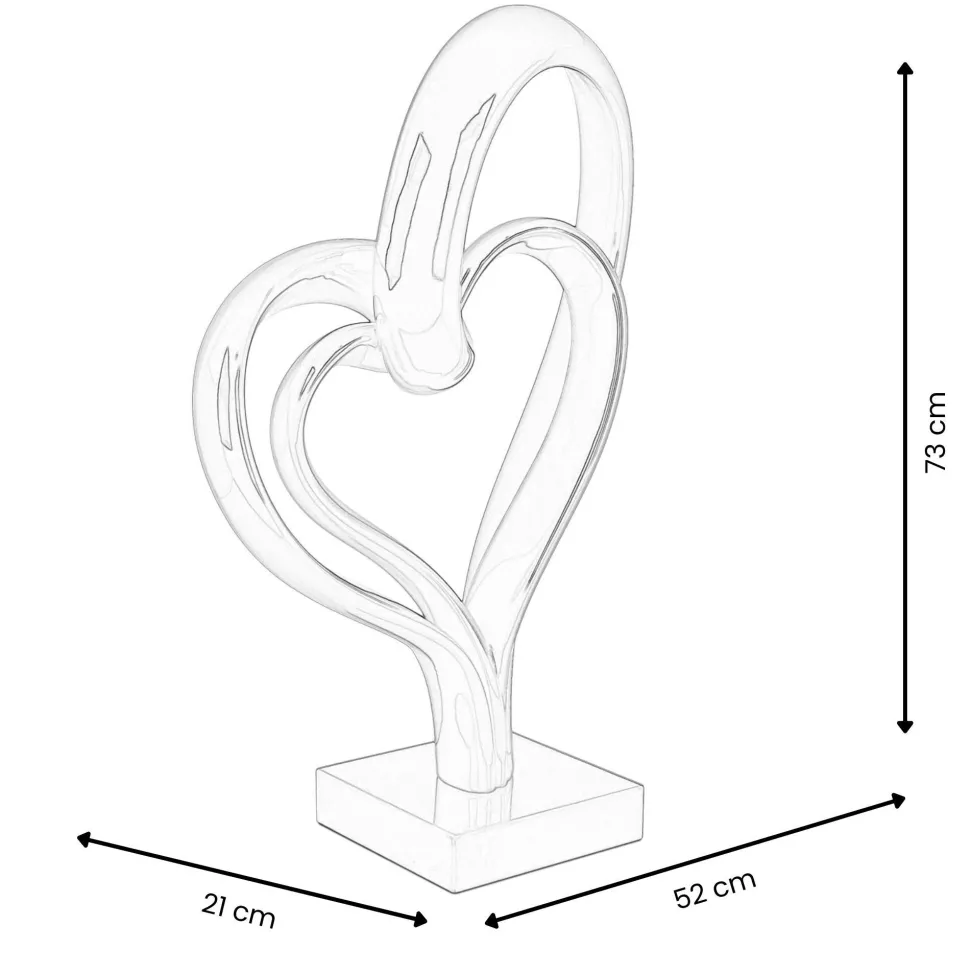 Love Fusion 73cm Red Resin Indoor Sculpture