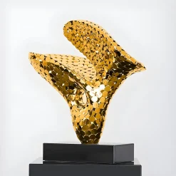 Lucid Motion 47cm Gold Metal Indoor Sculpture
