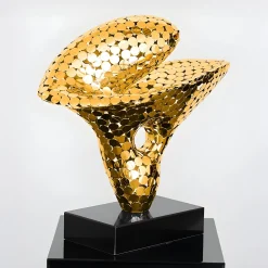 Lucid Motion 47cm Gold Metal Indoor Sculpture