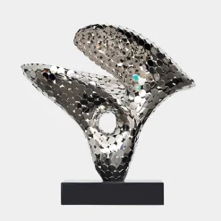 Lucid Motion 47cm Silver Metal Indoor Sculpture