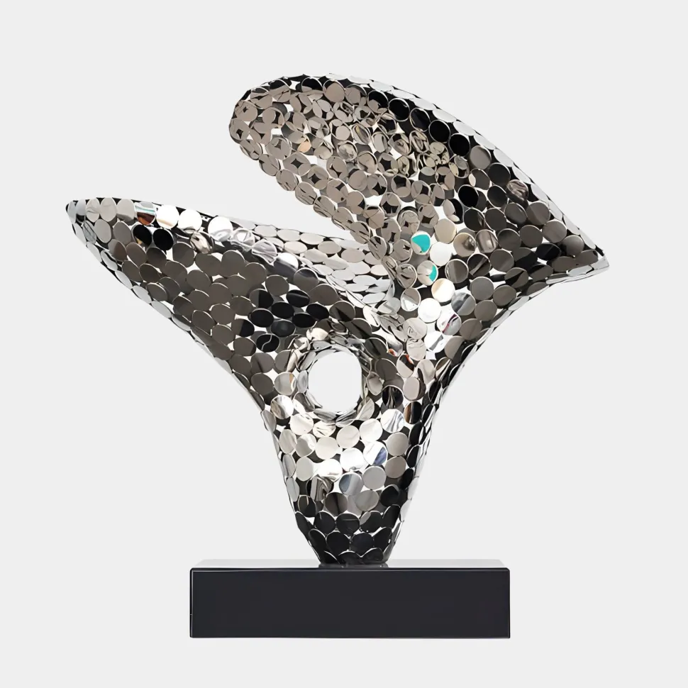 Lucid Motion 47cm Silver Metal Indoor Sculpture