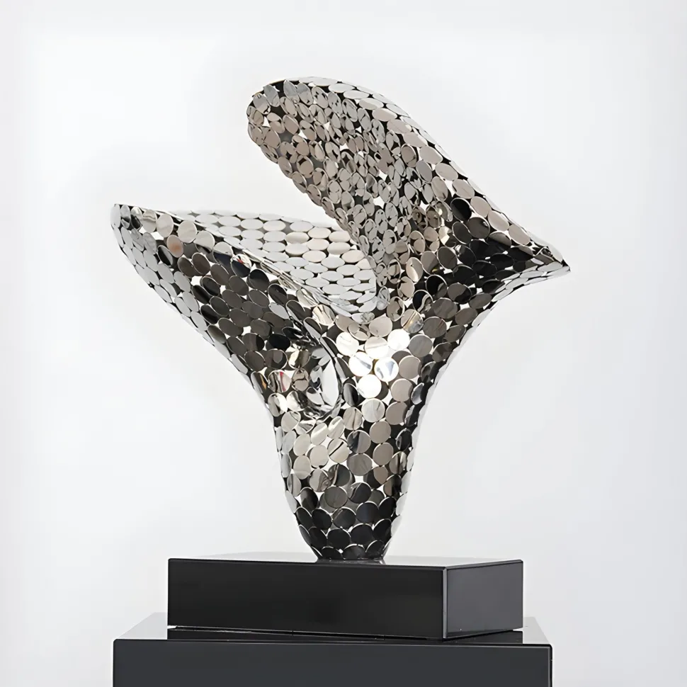 Lucid Motion 47cm Silver Metal Indoor Sculpture